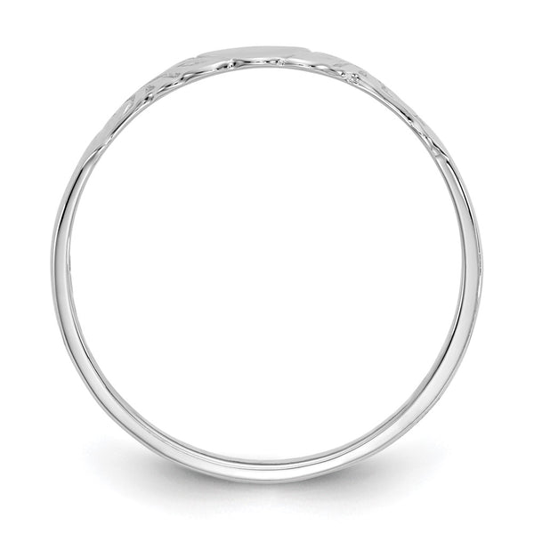 10K White Gold Heart-Shaped Ring
