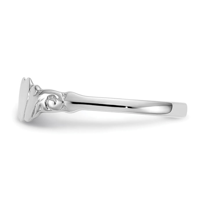 High-Quality 10K White Gold Heart-Shaped Ring | Stylish & Affordable Luxury-3