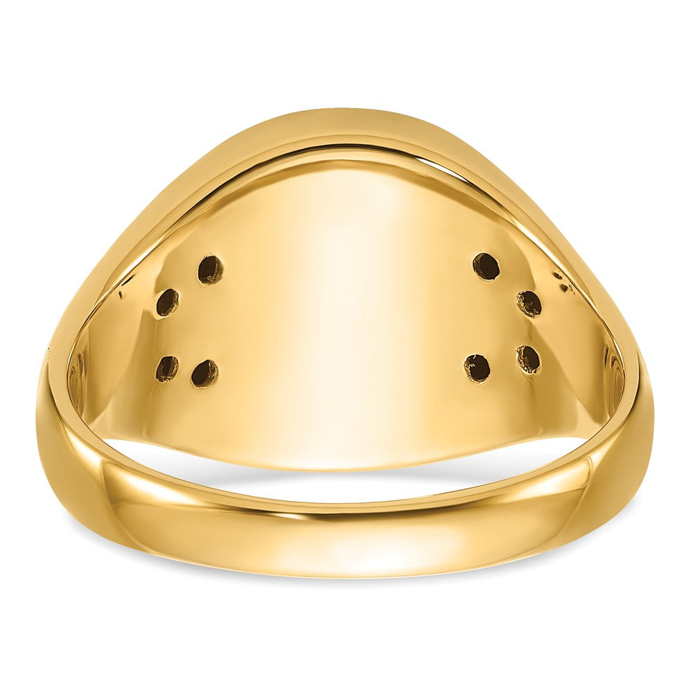 Shop Exclusive 10K Men's Masonic Ring with Lab-Created Ruby & Black Enamel
