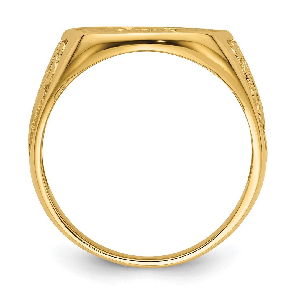 Exclusive 10K Men's Polished Grooved Masonic Ring - Stylish and Affordable!