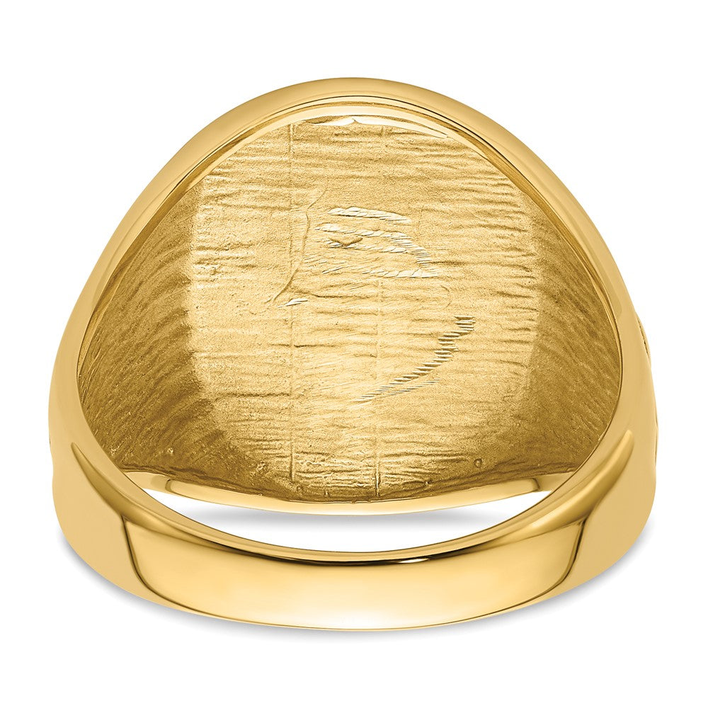 Exclusive 10K Men's Polished Grooved Masonic Ring - Stylish and Affordable!