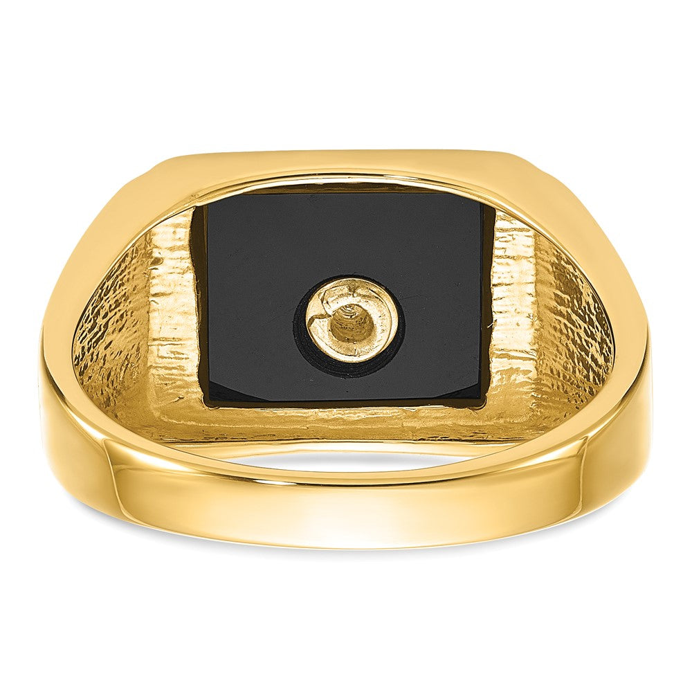 Shop Exclusive 10K Men's Masonic Ring with Onyx Inlay, Stylish Finish, Affordable Price