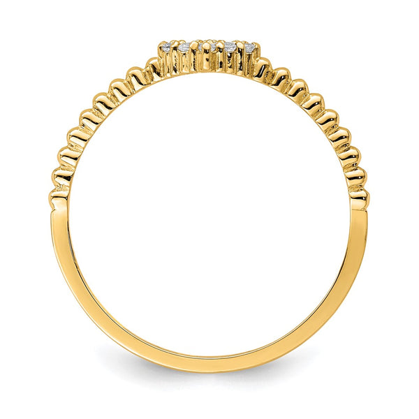 10K Gold Heart-Shaped CZ Ring - Style GR1-1016413