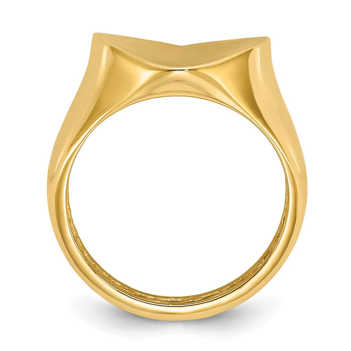 Buy Exclusive Herco 14K Gold Polished Heart Signet Ring - Stylish Design-2