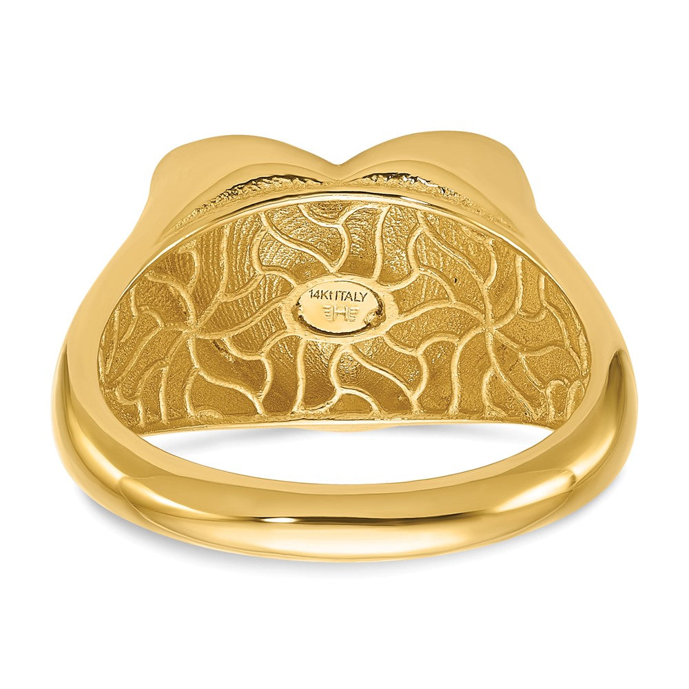 Buy Exclusive Herco 14K Gold Polished Heart Signet Ring - Stylish Design