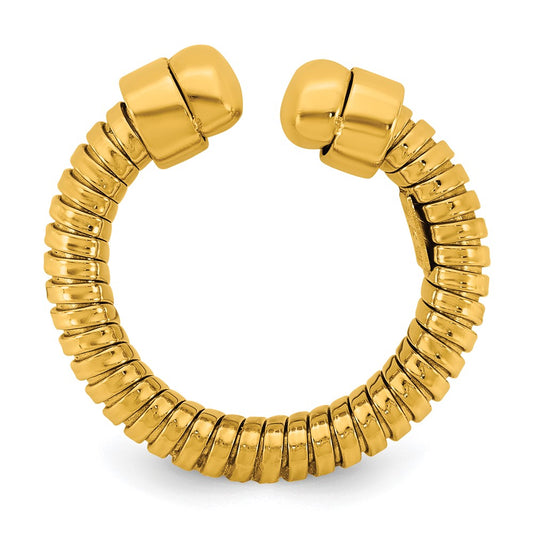 Exclusive 5.5mm Herco Adjustable Cuff Ring in 14K Gold - Stylish Luxury
