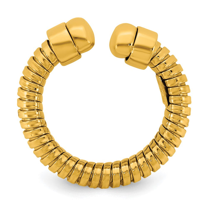 Exclusive 5.5mm Herco Adjustable Cuff Ring in 14K Gold - Stylish Luxury-2