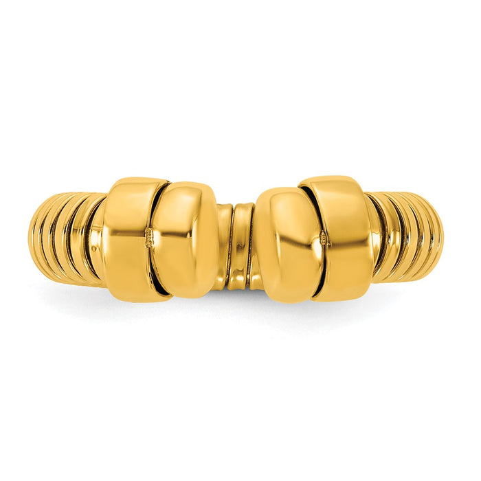 Exclusive 5.5mm Herco Adjustable Cuff Ring in 14K Gold - Stylish Luxury-4