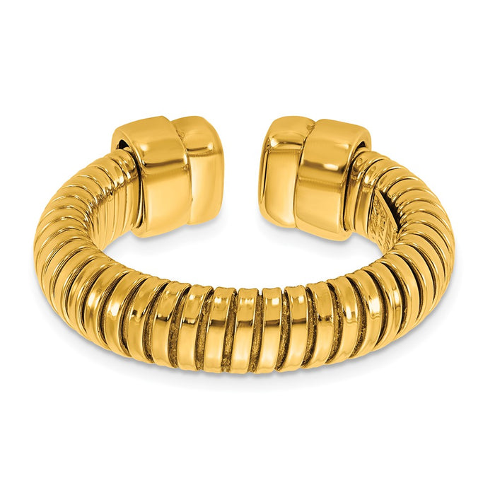 Exclusive 5.5mm Herco Adjustable Cuff Ring in 14K Gold - Stylish Luxury-5