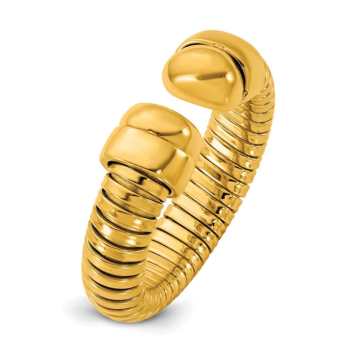 Exclusive 5.5mm Herco Adjustable Cuff Ring in 14K Gold - Stylish Luxury-6