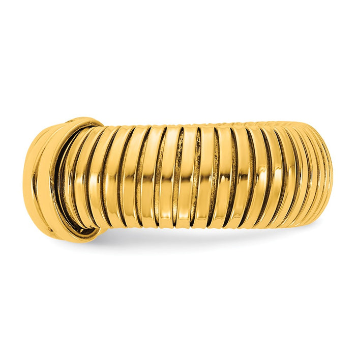Shop Exclusive 14K Gold Polished Cuff Ring - 8.5mm Stylish Adjustable Design-3