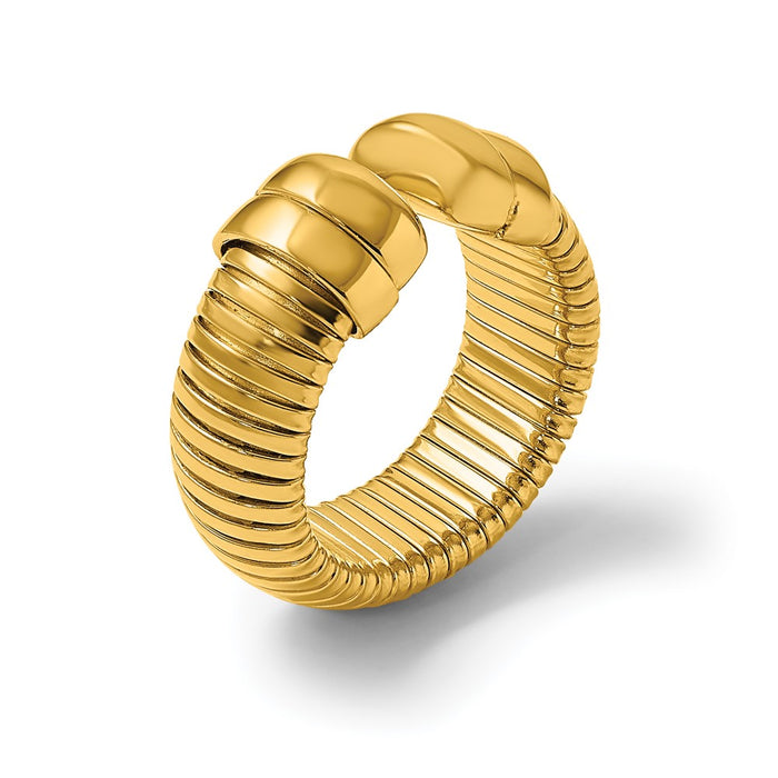 Shop Exclusive 14K Gold Polished Cuff Ring - 8.5mm Stylish Adjustable Design-8