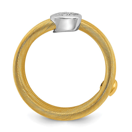 Shop Exclusive Herco 18K Two-Tone Fancy Diamond Teardrop Coil Ring - Stylish Design
