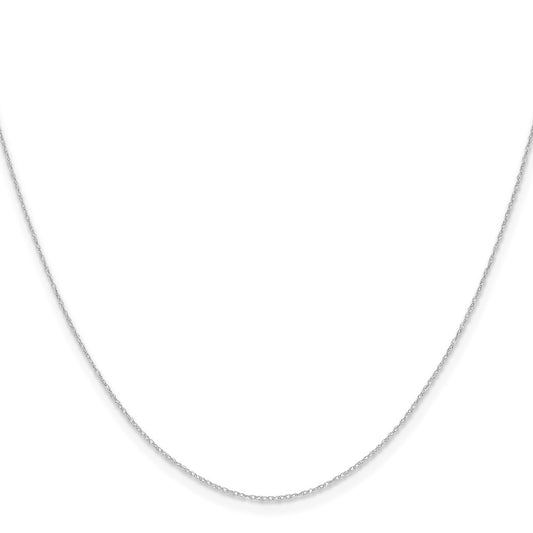 Shop Stylish 14K White Gold 0.4mm Carded Cable Rope Chain at Affordable Price