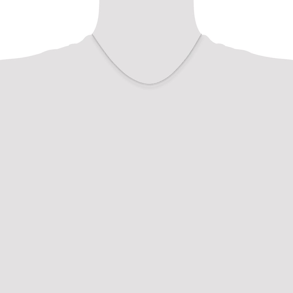 Buy 14K White Gold 0.4mm Stylish Cable Rope Chain - Affordable Luxury Jewelry