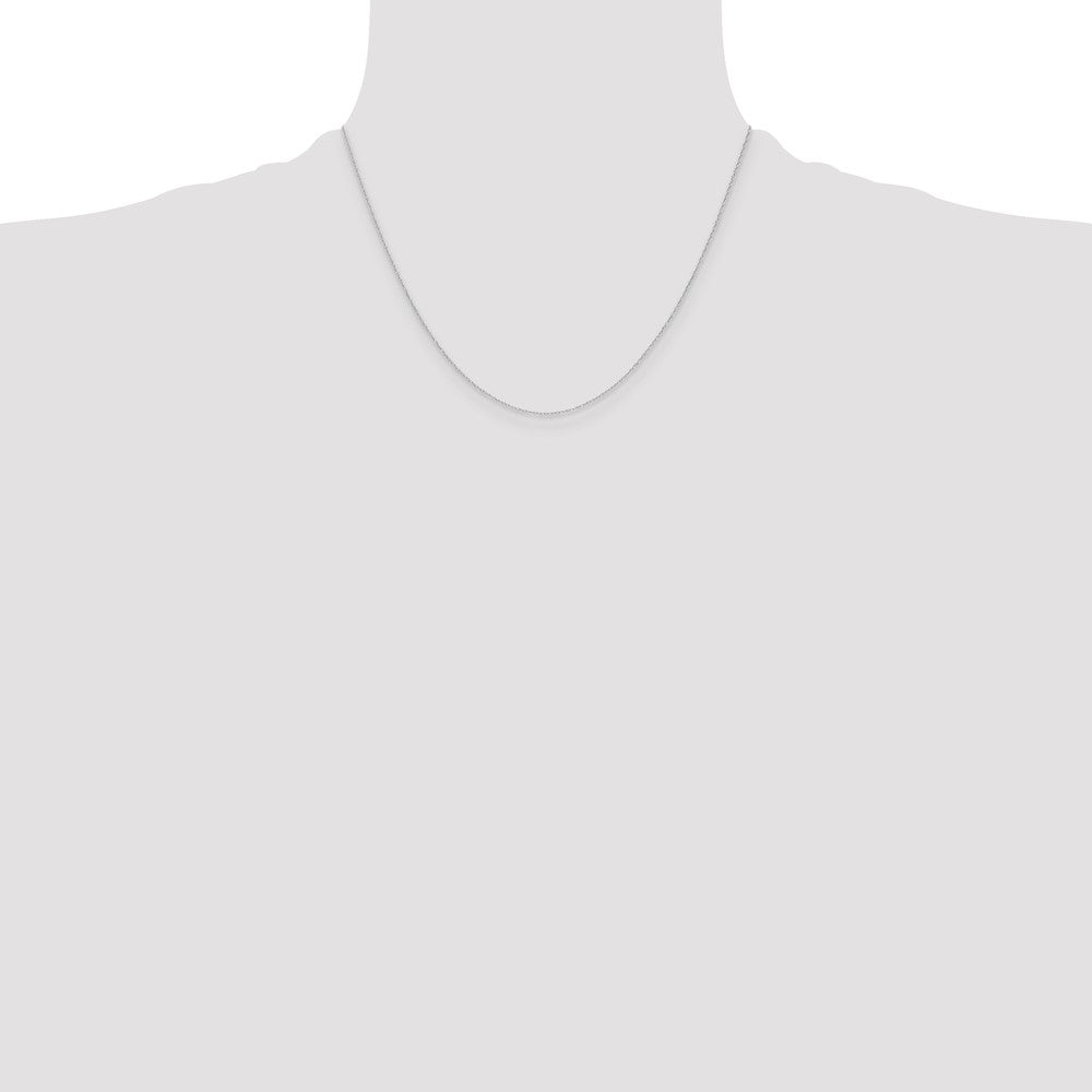 Buy 14K White Gold 0.4mm Cable Rope Chain - Stylish & Affordable Jewelry