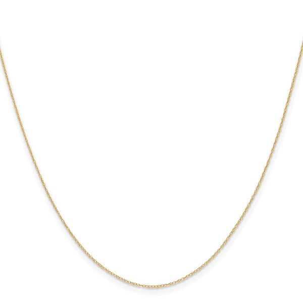 14K Gold 0.4mm Carded Cable Rope Chain