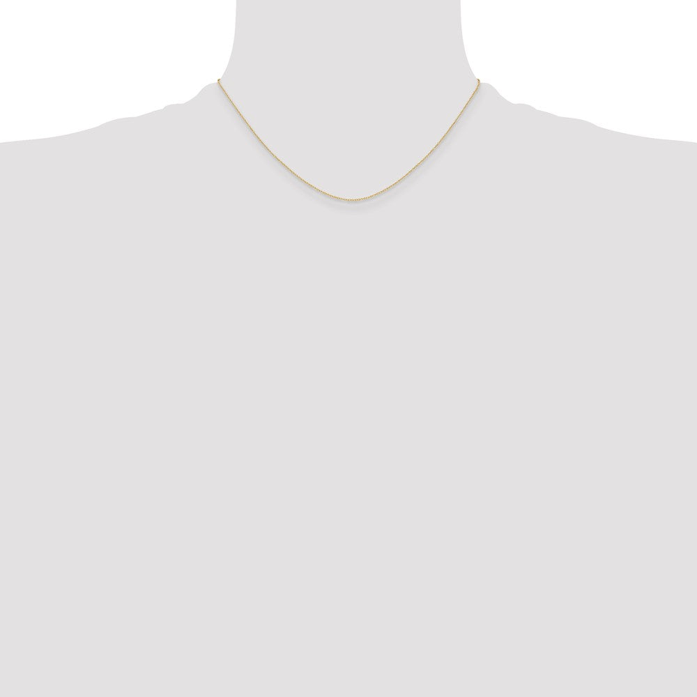 High-Quality 14K Gold 0.4mm Carded Cable Rope Chain - Stylish & Affordable