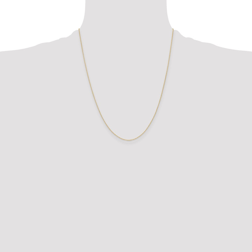 High-Quality 14K Gold 0.4mm Carded Cable Rope Chain - Stylish & Affordable!