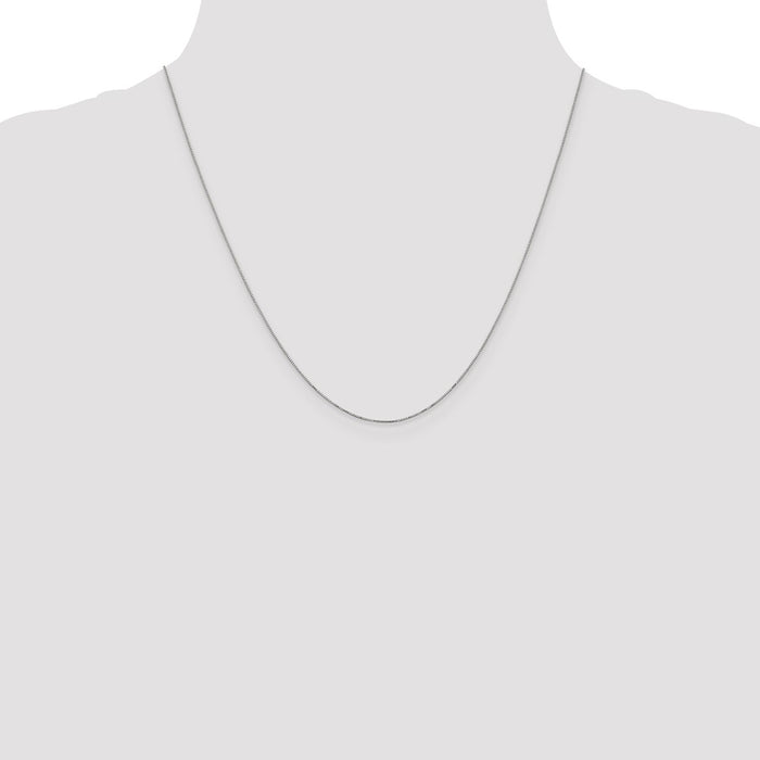 Exclusive 14K White Gold 20-Inch 0.5mm Box Link Chain - Stylish & Affordable-4