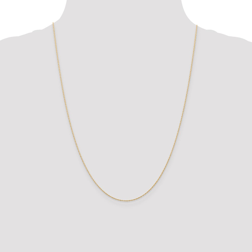 Shop Stylish 14K Rose Gold 24-Inch Cable Rope Chain - 0.5mm, Affordable Luxury