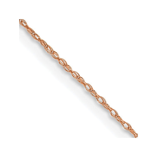 Shop Exclusive 14K Rose Gold 18-Inch .5mm Cable Rope Chain - Stylish Value!