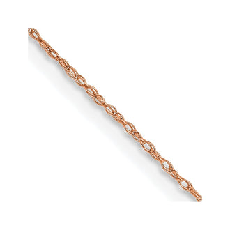 Buy Stylish 14K Rose Gold 20-Inch Cable Rope Chain - 0.5mm & Affordable!