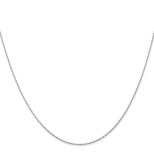 Shop Stylish 22-Inch 14K White Gold Cable Rope Chain - 0.5mm, Lightweight Luxury