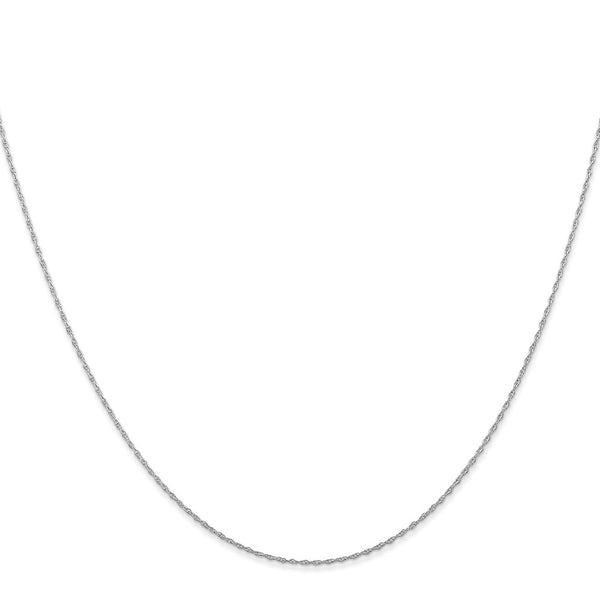 14K White Gold .5mm Cable Rope Chain