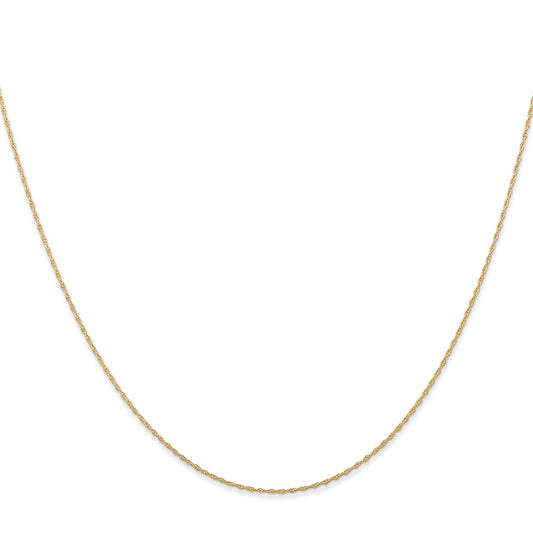 Shop 14K Gold .5mm 16-Inch Cable Rope Chain - Stylish & Affordable Luxury!