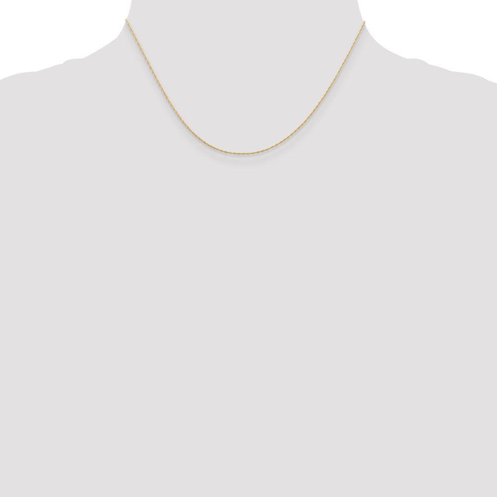 Shop 14K Gold .5mm 16-Inch Cable Rope Chain - Stylish & Affordable Luxury!