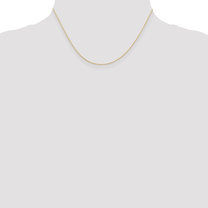 Shop 14K Gold .5mm 16-Inch Cable Rope Chain - Stylish & Affordable Luxury!-4