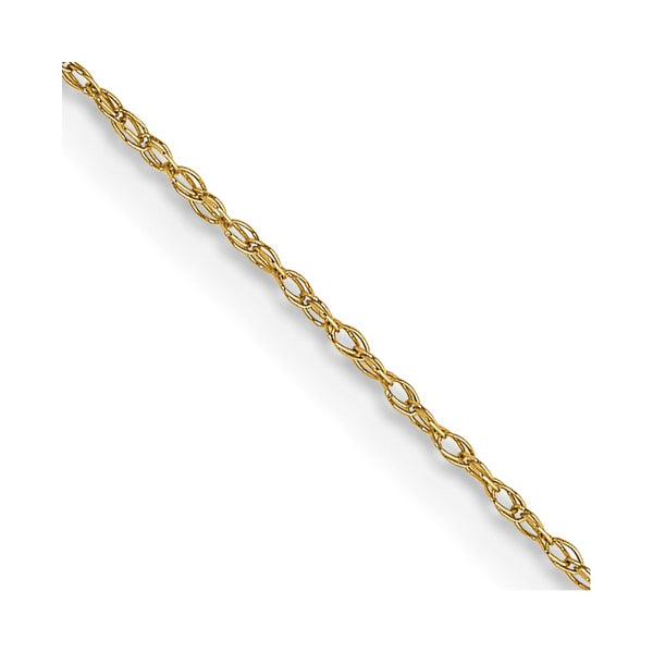 14K Gold 0.5mm Cable Rope Chain - Spring Ring Clasp