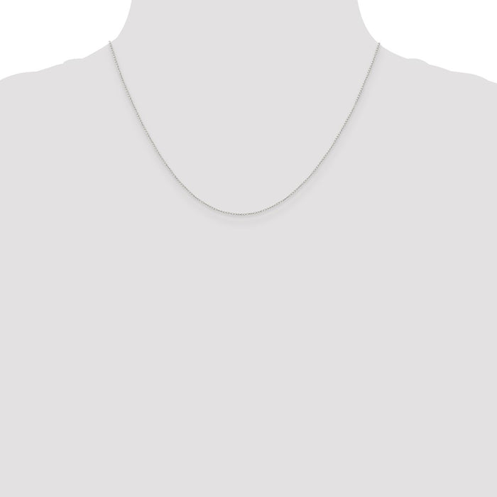 Buy 14K White Gold Curb Chain 18-Inch .42mm - Stylish & Affordable Jewelry-4