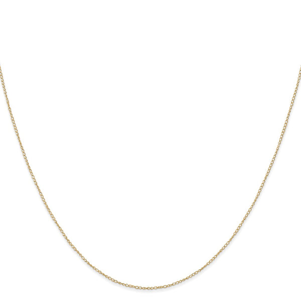 14K Gold .42mm Curb Chain - Spring Ring Clasp