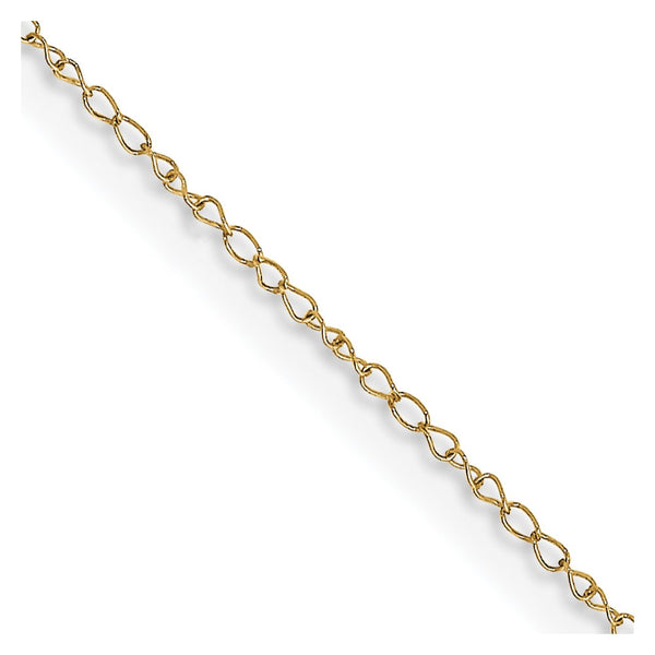 14K Gold .42mm Curb Chain - Spring Ring Clasp