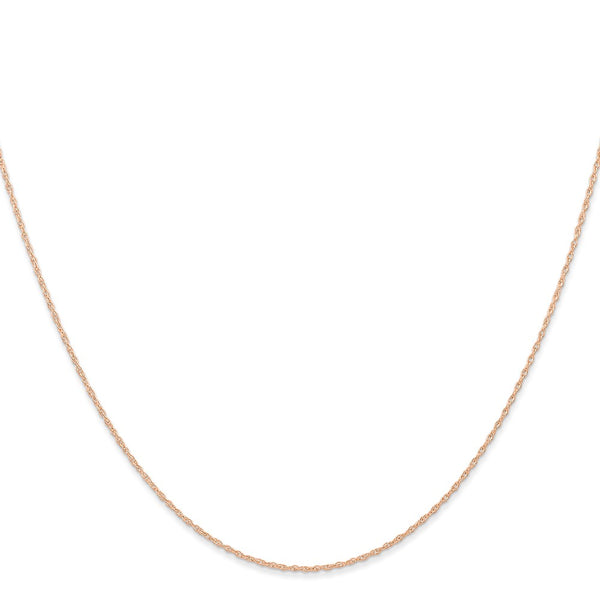 14K Rose Gold Cable Rope Chain, 0.6mm