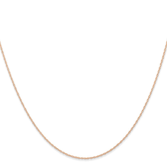 Buy Stylish 14K Rose Gold 20-Inch Cable Rope Chain, 0.6mm, Affordable Luxury
