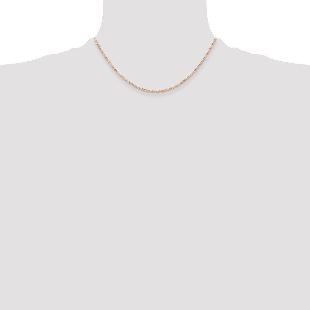 Shop Affordable 14K Rose Gold .6mm Cable Rope Chain - 16-Inch Stylish Design