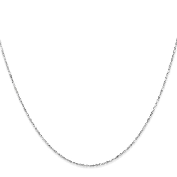 14K White Gold Cable Rope Chain - 0.6mm