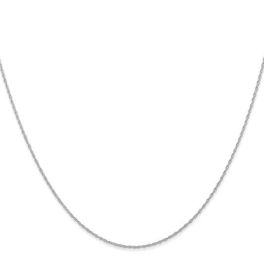High-Quality 14K White Gold 16-Inch .6mm Cable Rope Chain - Stylish Value!