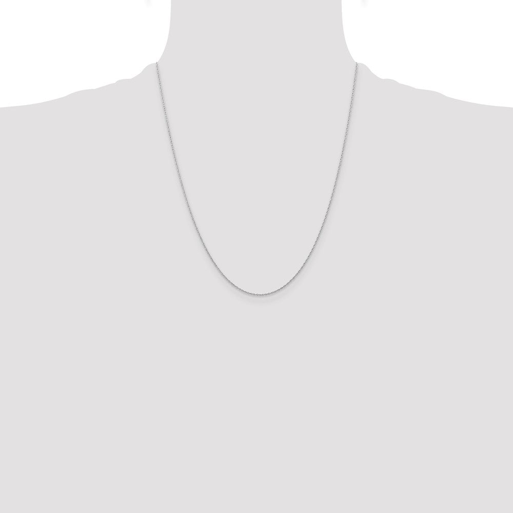 Buy Stylish 14K White Gold 22-Inch .6mm Cable Rope Chain - Luxury Value!