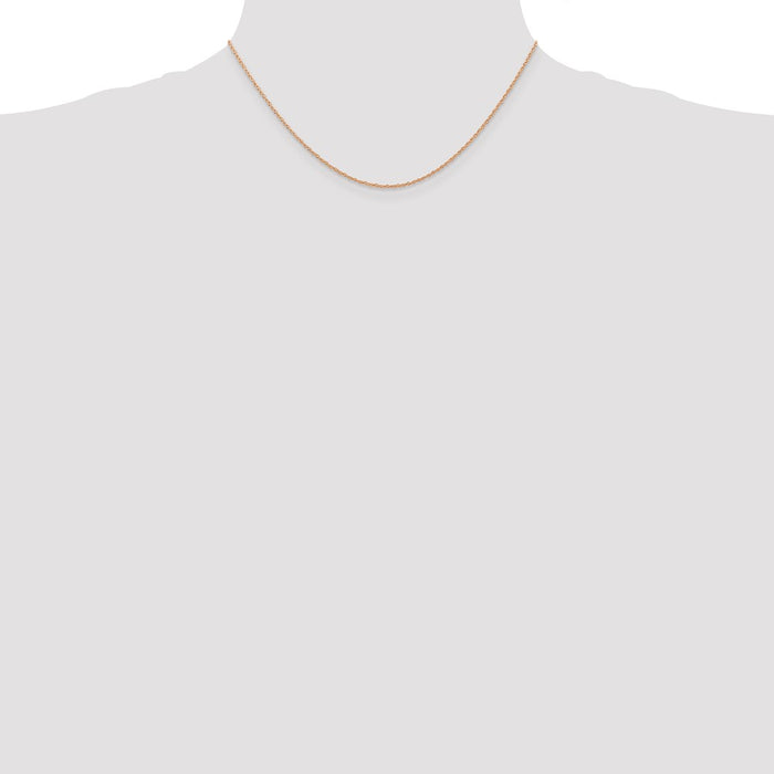 Order Stylish 14K Rose Gold 16-Inch .7mm Cable Rope Chain - Luxury Accessory!-4