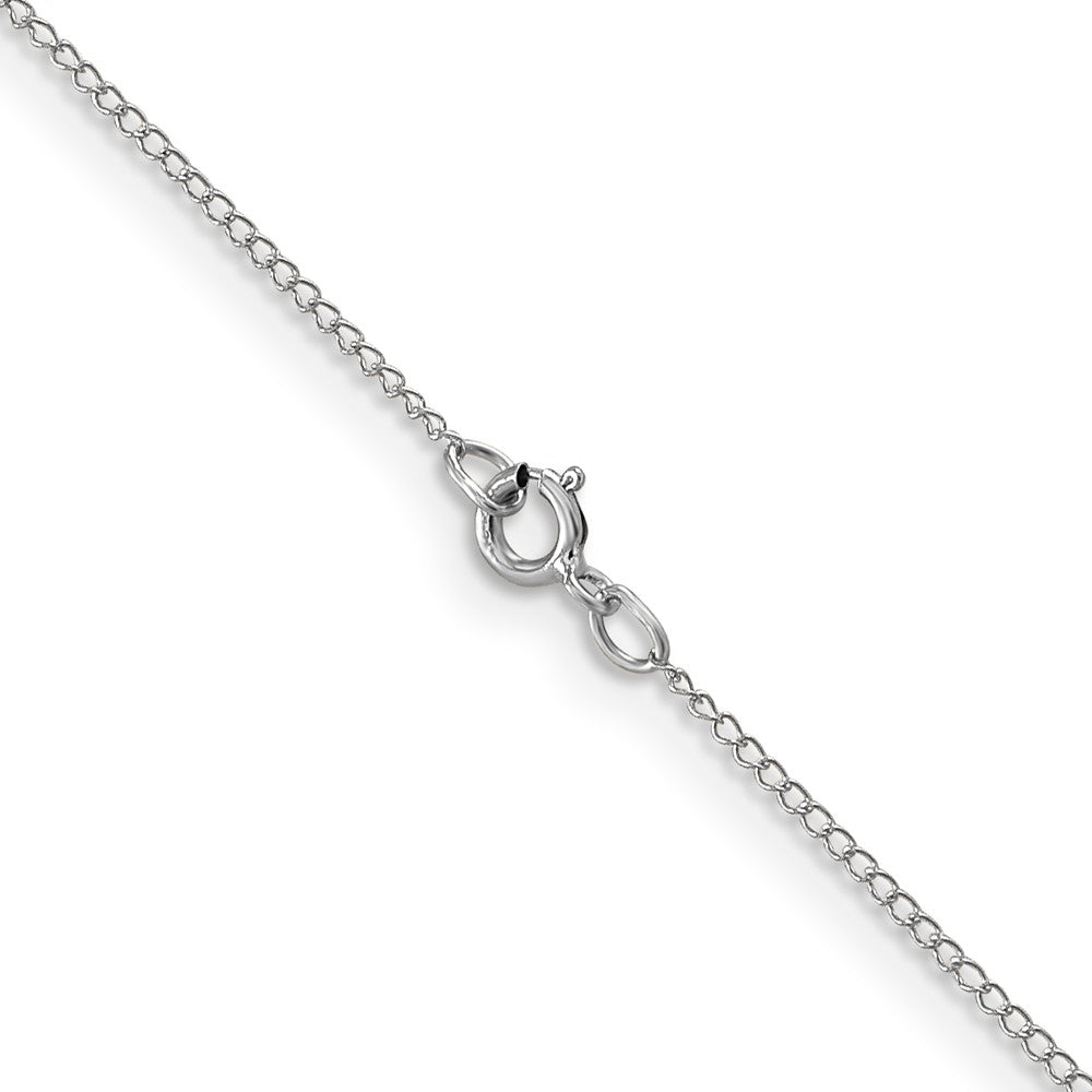 High-Quality 14K White Gold 20-Inch 0.5mm Curb Chain - Affordable Luxury!