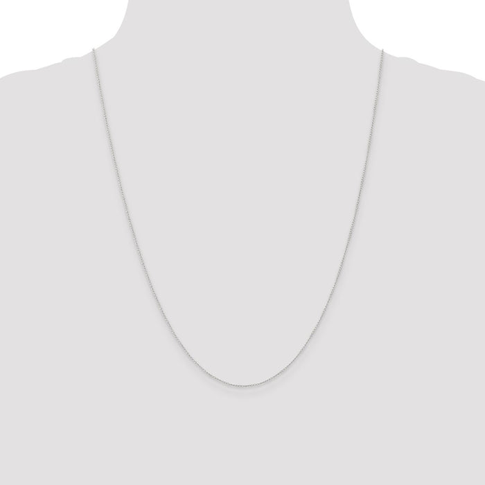 High-Quality 14K White Gold 24-Inch Curb Chain - Stylish & Affordable!-4