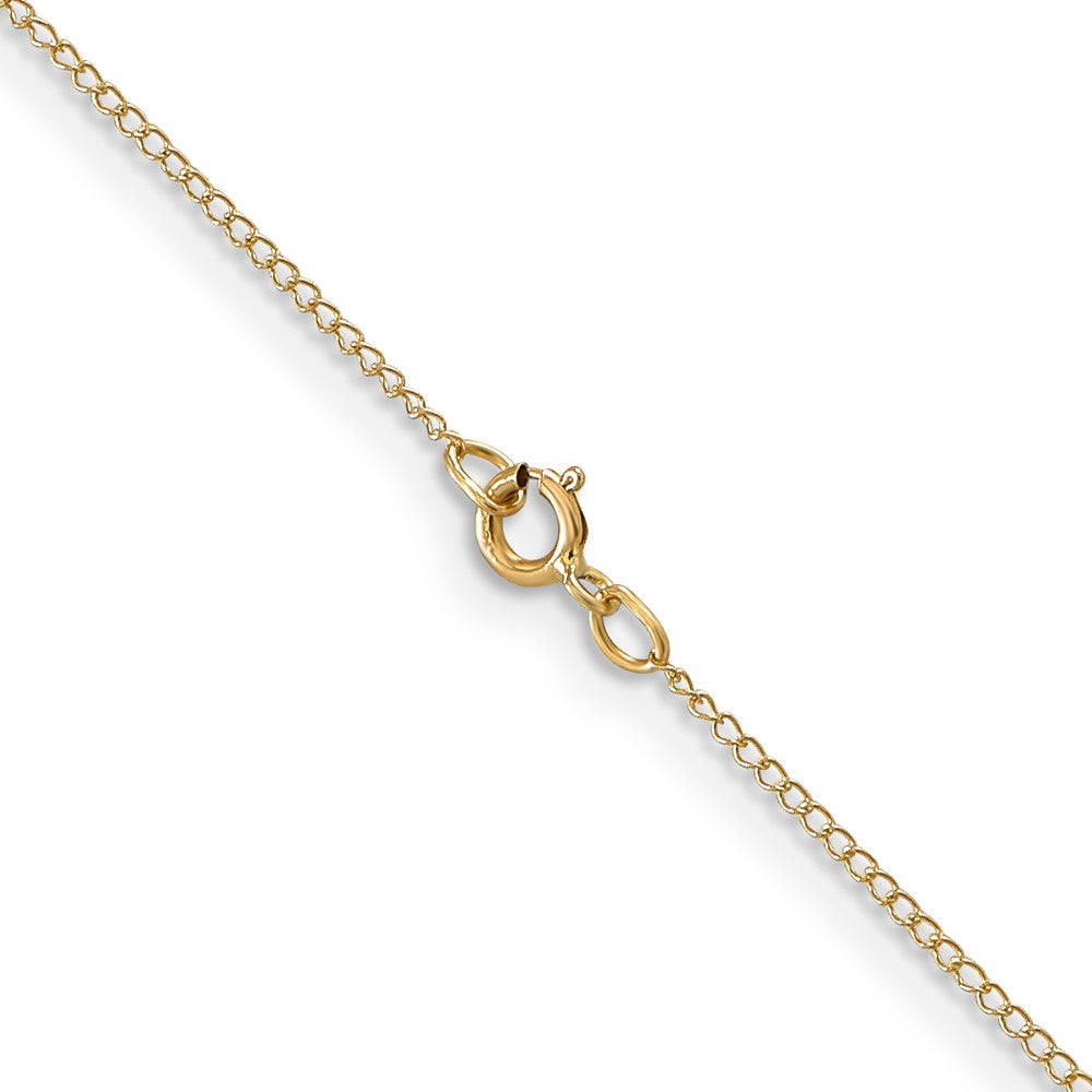 Buy Stylish 14K Gold 16-Inch Curb Chain - 0.5mm, Affordable Luxury!