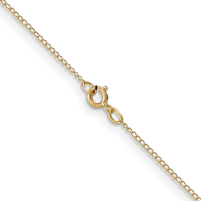 Buy Stylish 14K Gold 16-Inch Curb Chain - 0.5mm, Affordable Luxury!-3