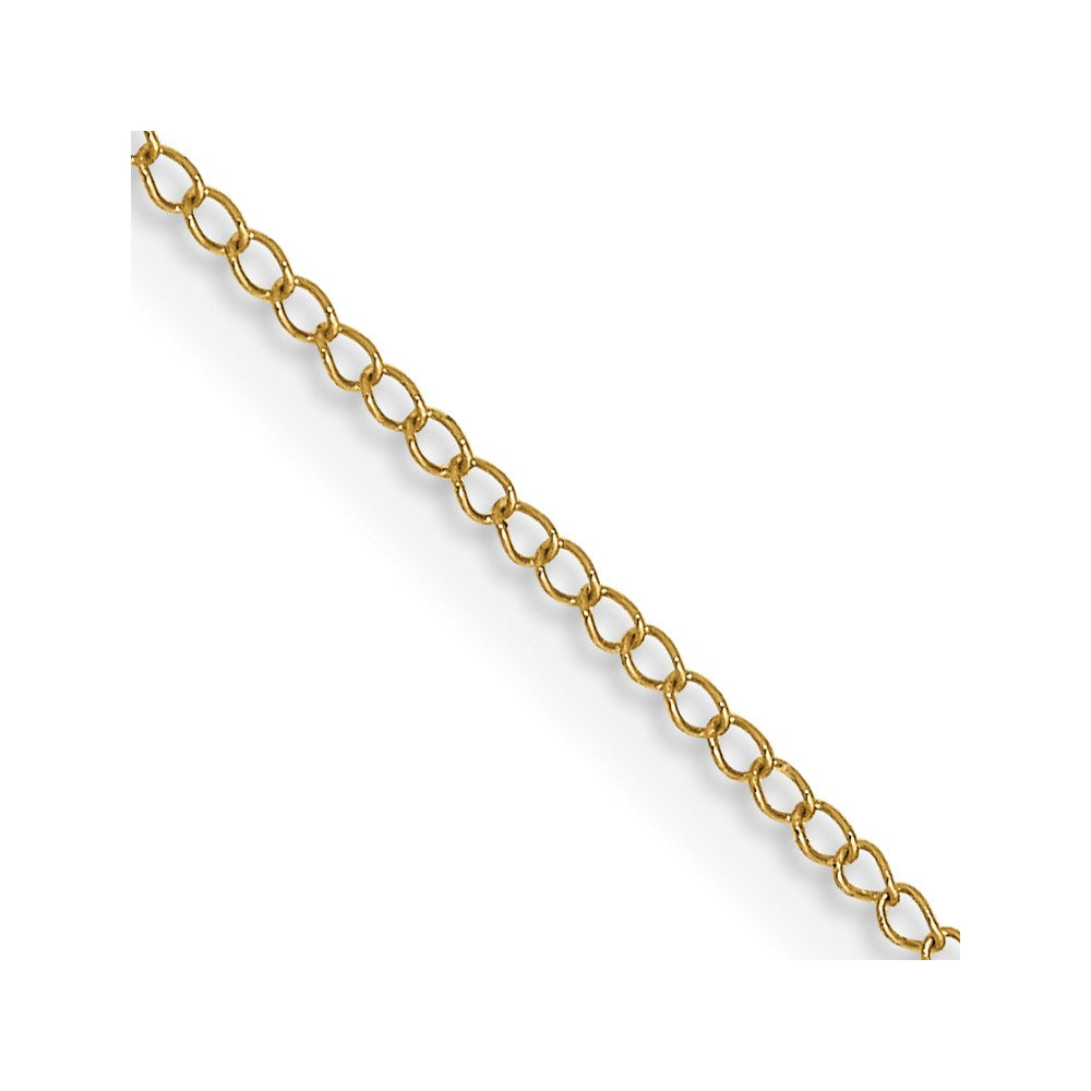 Buy Stylish 14K Gold 16-Inch Curb Chain - 0.5mm, Affordable Luxury!
