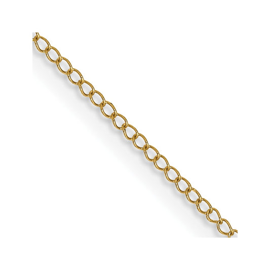 Shop Stylish 14K Gold 20-Inch Curb Chain 0.5mm - Luxury Accessory