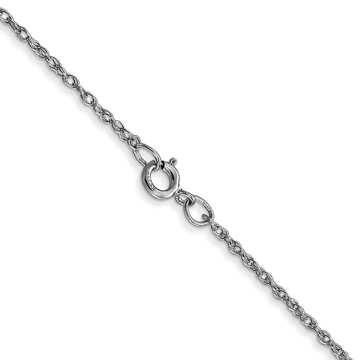 Shop Stylish 14K White Gold Cable Rope Chain 18-Inch .95mm - Luxury Value!-3